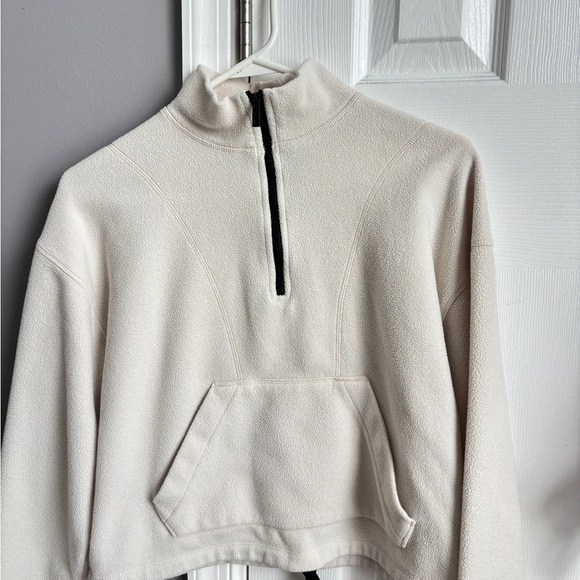 Victoria's Secret PINK Cream Zip Pullover - Picture 1 of 3